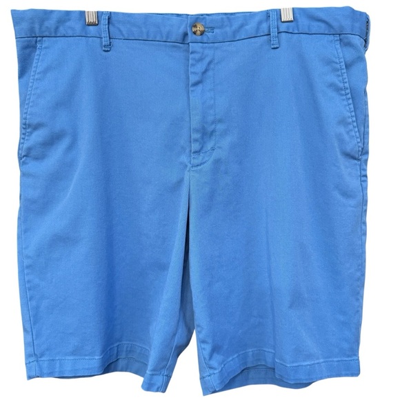 Izod Saltwater Blue Chino Shorts Men 40 Stretch Flat Front 9.5” Inseam - Picture 1 of 6